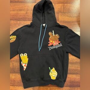 2024 Disney Parks Disney Eats Mickey Snacks Dole Whip Churro Black Hoodie XS
